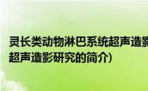 灵长类动物淋巴系统超声造影研究(关于灵长类动物淋巴系统超声造影研究的简介)