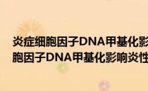 炎症细胞因子DNA甲基化影响炎性衰老的机制(关于炎症细胞因子DNA甲基化影响炎性衰老的机制的简介)