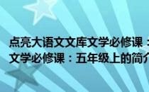 点亮大语文文库文学必修课：五年级上(关于点亮大语文文库文学必修课：五年级上的简介)