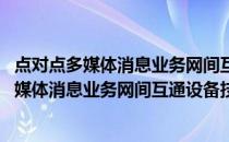 点对点多媒体消息业务网间互通设备技术要求(关于点对点多媒体消息业务网间互通设备技术要求的简介)