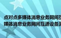 点对点多媒体消息业务网间互通设备测试方法(关于点对点多媒体消息业务网间互通设备测试方法的简介)