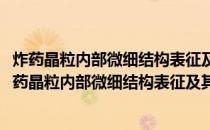 炸药晶粒内部微细结构表征及其对冲击感度影响研究(关于炸药晶粒内部微细结构表征及其对冲击感度影响研究的简介)