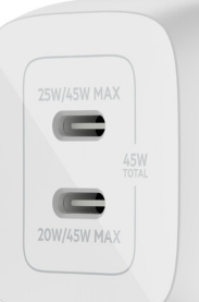 BelkinBOOSTCHARGEPRO双USBCGaN壁式充电器提供45W和65W版本