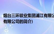 烟台三环锁业集团浦江有限公司(关于烟台三环锁业集团浦江有限公司的简介)