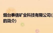 烟台泰信矿业科技有限公司(关于烟台泰信矿业科技有限公司的简介)