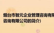 烟台市智元企业管理咨询有限公司(关于烟台市智元企业管理咨询有限公司的简介)