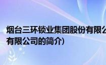 烟台三环锁业集团股份有限公司(关于烟台三环锁业集团股份有限公司的简介)