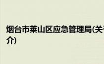 烟台市莱山区应急管理局(关于烟台市莱山区应急管理局的简介)