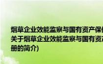 烟草企业效能监察与国有资产保值增值—领导干部廉洁从业指导手册(关于烟草企业效能监察与国有资产保值增值—领导干部廉洁从业指导手册的简介)