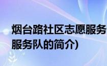 烟台路社区志愿服务队(关于烟台路社区志愿服务队的简介)