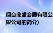 烟台鼎盛会展有限公司(关于烟台鼎盛会展有限公司的简介)