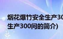 烟花爆竹安全生产300问(关于烟花爆竹安全生产300问的简介)