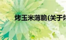 烤玉米薄脆(关于烤玉米薄脆的简介)