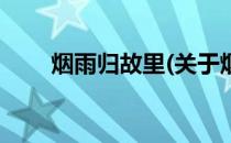 烟雨归故里(关于烟雨归故里的简介)