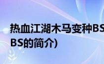 热血江湖木马变种BS(关于热血江湖木马变种BS的简介)