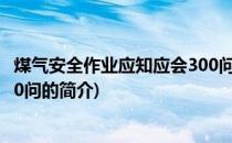 煤气安全作业应知应会300问(关于煤气安全作业应知应会300问的简介)