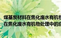 煤基炭材料在焦化废水有机物处理中的应用(关于煤基炭材料在焦化废水有机物处理中的应用的简介)