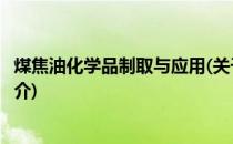 煤焦油化学品制取与应用(关于煤焦油化学品制取与应用的简介)