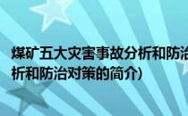 煤矿五大灾害事故分析和防治对策(关于煤矿五大灾害事故分析和防治对策的简介)