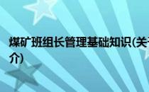 煤矿班组长管理基础知识(关于煤矿班组长管理基础知识的简介)