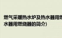 燃气采暖热水炉及热水器用燃烧器(关于燃气采暖热水炉及热水器用燃烧器的简介)