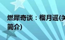 燃犀奇谈：榴月谣(关于燃犀奇谈：榴月谣的简介)