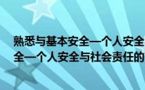 熟悉与基本安全—个人安全与社会责任(关于熟悉与基本安全—个人安全与社会责任的简介)