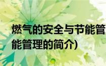 燃气的安全与节能管理(关于燃气的安全与节能管理的简介)