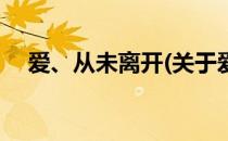 爱、从未离开(关于爱、从未离开的简介)