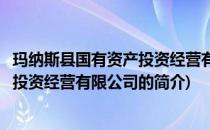 玛纳斯县国有资产投资经营有限公司(关于玛纳斯县国有资产投资经营有限公司的简介)