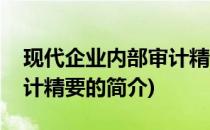 现代企业内部审计精要(关于现代企业内部审计精要的简介)