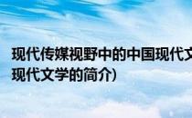 现代传媒视野中的中国现代文学(关于现代传媒视野中的中国现代文学的简介)