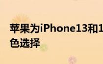 苹果为iPhone13和13Pro展示了两种新的颜色选择