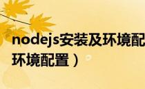 nodejs安装及环境配置vue（Node.js安装及环境配置）