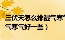 三伏天怎么排湿气寒气最好（三伏天怎么排湿气寒气好一些）