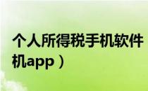 个人所得税手机软件（怎样下载个人所得税手机app）