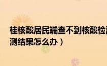 桂核酸居民端查不到核酸检测结果（3天了还查不到核酸检测结果怎么办）