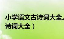 小学语文古诗词大全人教版视频（小学语文古诗词大全）