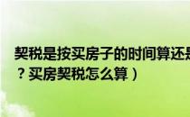 契税是按买房子的时间算还是交房算（买房契税什么时候交？买房契税怎么算）