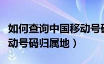 如何查询中国移动号码星级（如何查询中国移动号码归属地）