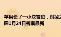 苹果长了一小块霉斑，削掉之后剩下的部分可以吃吗 蚂蚁庄园1月24日答案最新