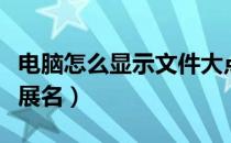 电脑怎么显示文件大点（电脑怎么显示文件扩展名）