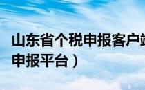 山东省个税申报客户端（山东个人所得税网上申报平台）