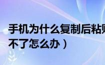 手机为什么复制后粘贴不了（复制可以但粘贴不了怎么办）