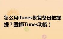 怎么用itunes恢复备份数据（如何使用iTunes备份和恢复数据？图解iTunes功能）