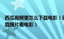 西瓜视频里怎么下载电影（西瓜影音怎么用西瓜影音怎么下载搜片看电影）