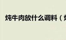 炖牛肉放什么调料（炖牛肉放什么调料好）