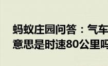 蚂蚁庄园问答：气车司机常提到的时速80迈意思是时速80公里吗