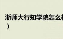 浙师大行知学院怎么样（浙师大行知学院官网）