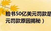 脸书50亿美元罚款是怎么回事（脸书50亿美元罚款原因揭秘）